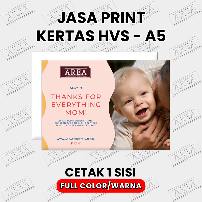 

Print Kertas HVS A5 Full Color/Warna 1 Sisi
