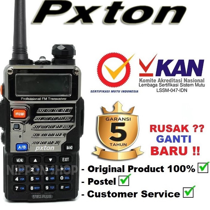 NGPC4972 【FSASH SALE】 PXTON - HT PXTON UV-5RE PLUS ORIGINAL / Handy Talky UV5R, UV 5 RA, RB, RC 888s