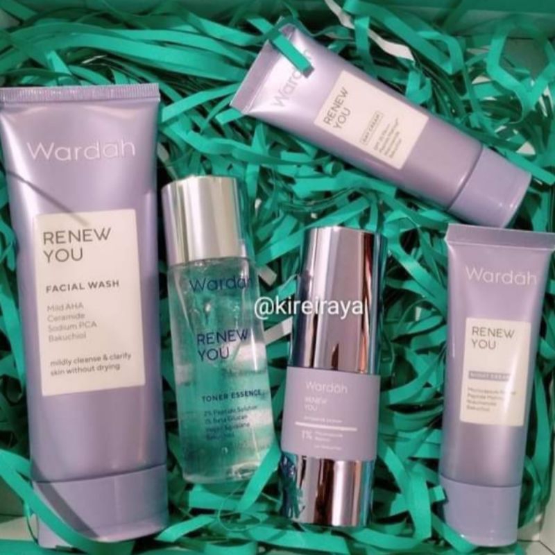 Paket Flek Hitam Wardah Renew You Anti Aging Isi 5 Pcs