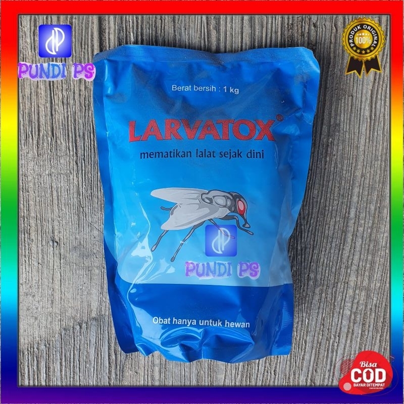 LARVATOX 1KG Obat Anti Lalat Ayam Sapi Kambing Domba Unggas Mematikan Lalat Sejak Dini
