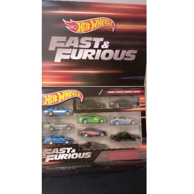 hot wheels set bok isi 10 mobil kotak mulus