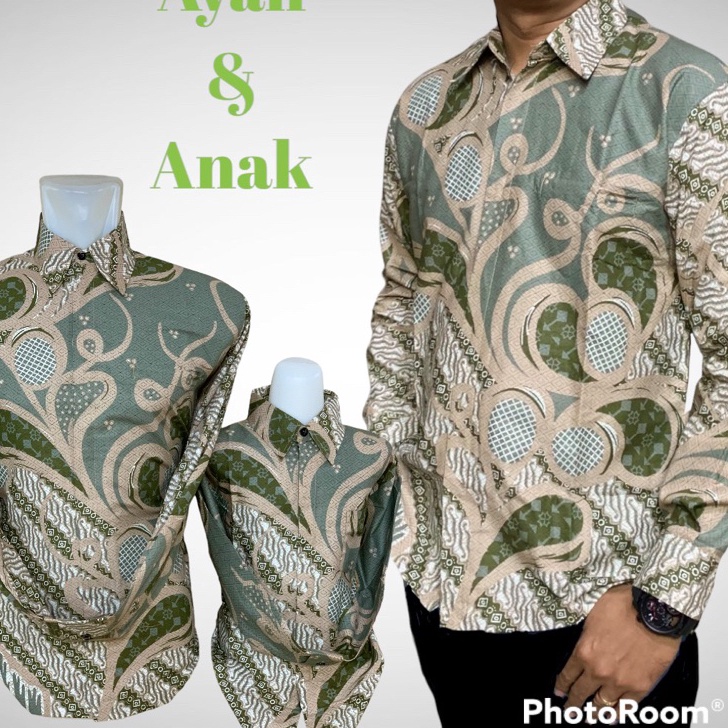 Terlaris HS Green ,Rok Plisket,BAHAN METERAN,BATIK SUPER JUMBO,Batik couple ayah dan anak lapisan fu