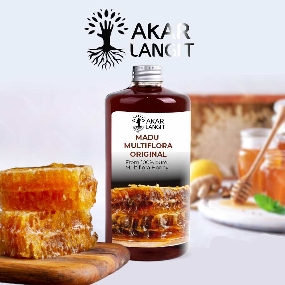 

Madu Nektar Multiflora 250ML Akarlangit 100% Pure Raw honey - Madu Murni Asli - Madu Original