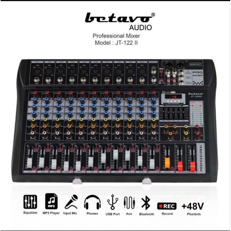Mixer audio Betavo 12 channel Jt122 II profesional Jt 122