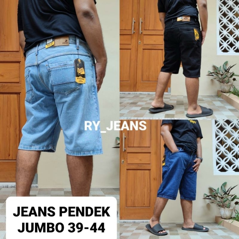 jeans pendek jumbo pria celana pendek jumbo pria jeans hitam