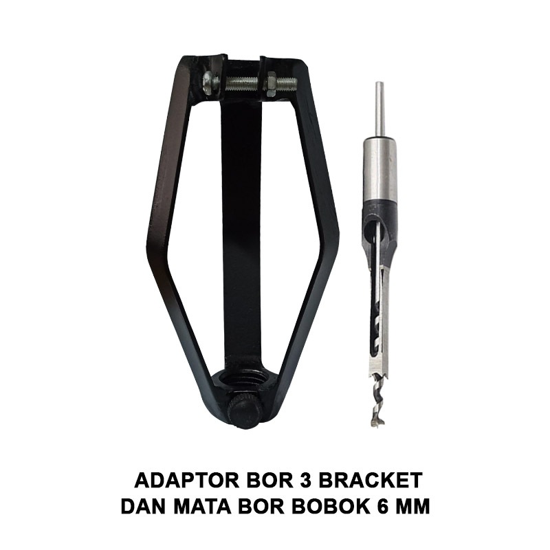 EELIC DMB-3BRACKETMIX Dudukan mesin bor tangan bobok kayu adaptor wood mortising attachment lengkap 