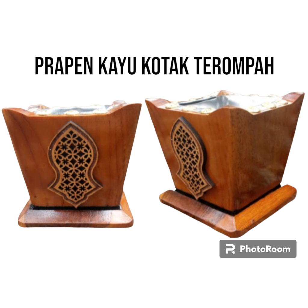 Prapen Mabkhara Mubkhara Tempat Bakar Bukhur Buhur Dupa Kotak Terompah Kayu Jati