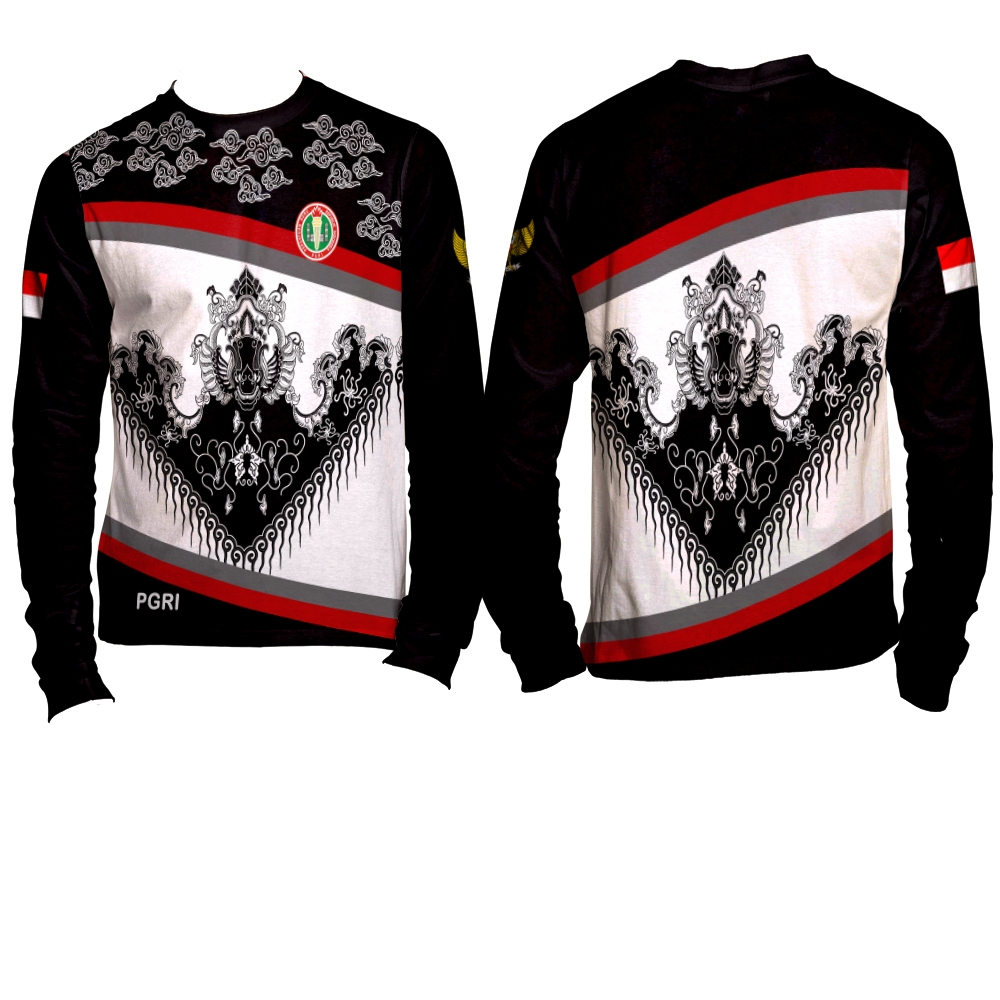 Baju Seragam PGRI Pria / Kaos Pgri Pria Kaos Jersey Lengan Panjang / Baju Kaos PGRI Pria Fullprintin