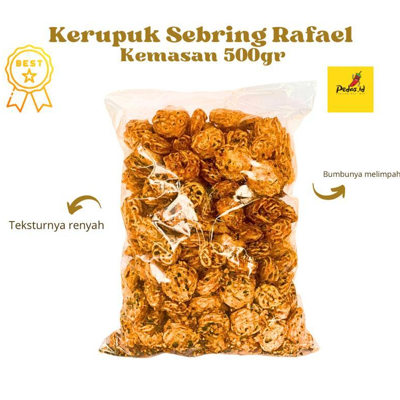 

New Kerupuk Seblak Tatangga Mamang Rafael Pedas Kencur Daun Jeruk Kemasan Pak