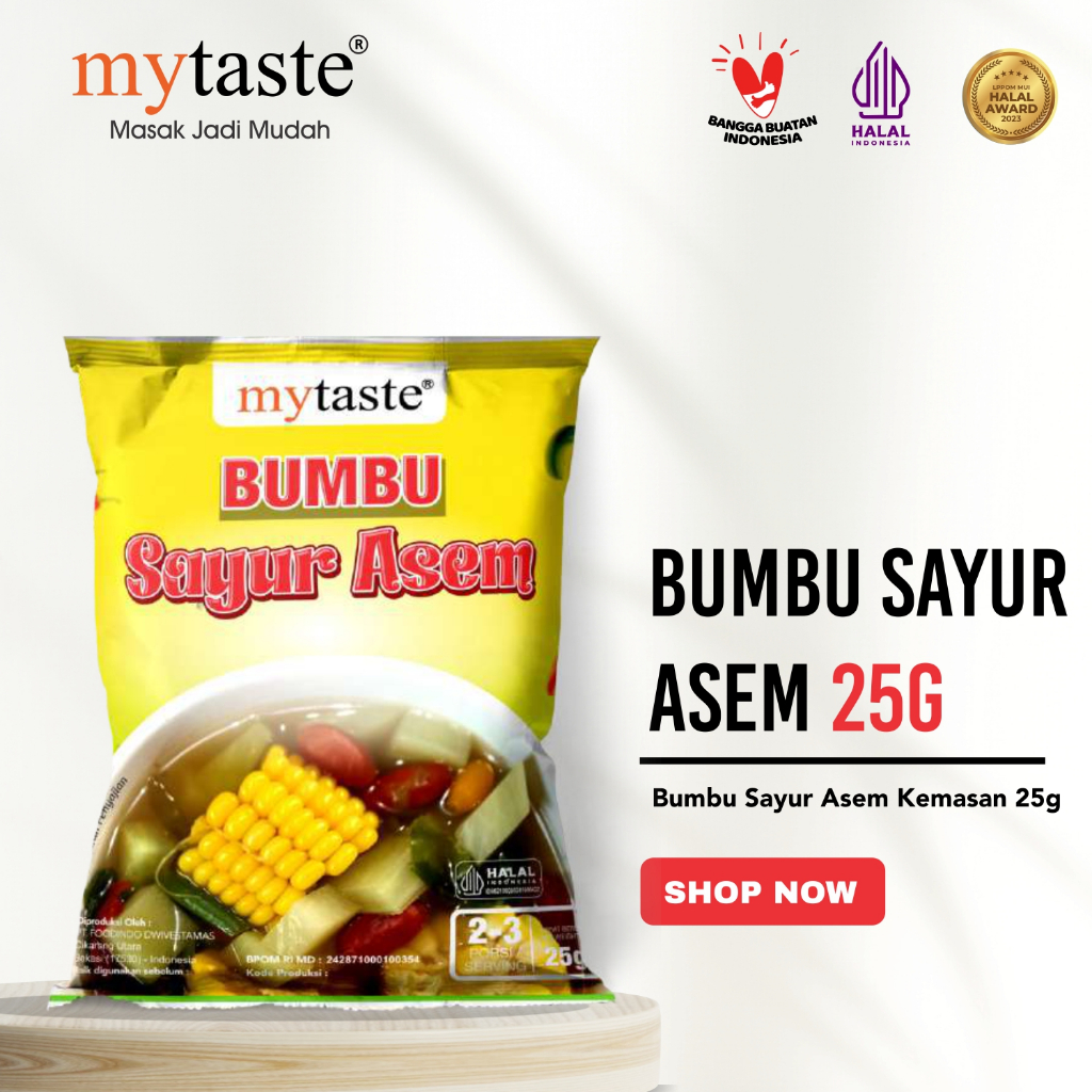 

Bumbu Sayur Asem mytaste kemasan Sachet 25 gram sayur asam