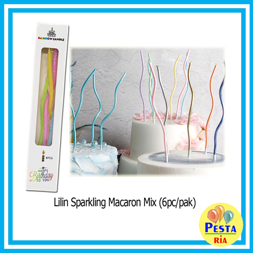 Murah Lilin Macaron Mix, lilin ultah, lilin ulangtahun, lilin hiasan ultah, hiasan kue ultah, lilin 