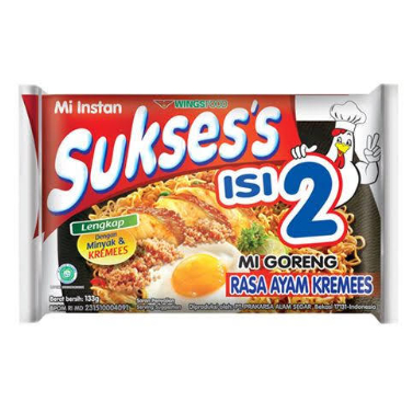 

Suksess Mi Goreng Ayam Kremes Isi 2 133gr