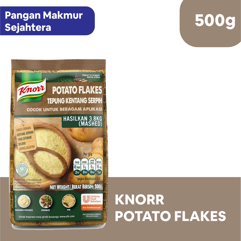 

KNORR - TEPUNG KENTANG SERPIH / TEPUNG KENTANG KERING / POTATO FLAKES 500 G