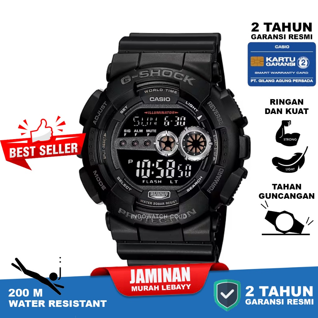 Casio G-Shock GD-100-1B g shock gd100 gd 100 original garansi resmi