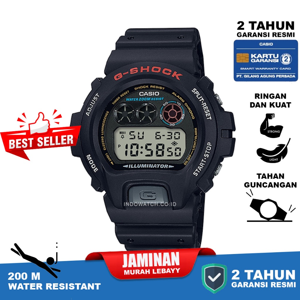 Casio G-Shock DW-6900-1 g shock dw6900 dw6900 original garansi resmi