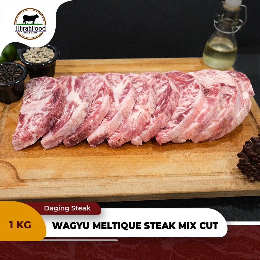 

Hijrahfood Wagyu Meltique Beef Steak AUS - Mix Cut Steak 1 kg