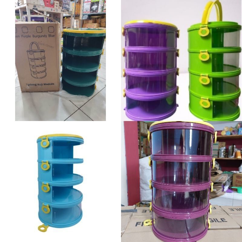 Food Rack Storage Rantang 4 Susun 5 susun - Tudung Saji Rantang Susun 4 Layer 5 Layer
