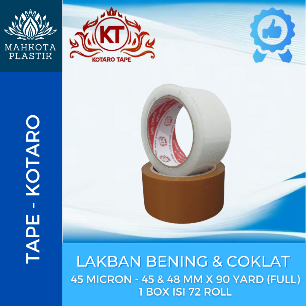 

TAPE / LAKBAN KOTARO 4.5 MICRON - 48 x 90 YARD FULL (PER ROLL)