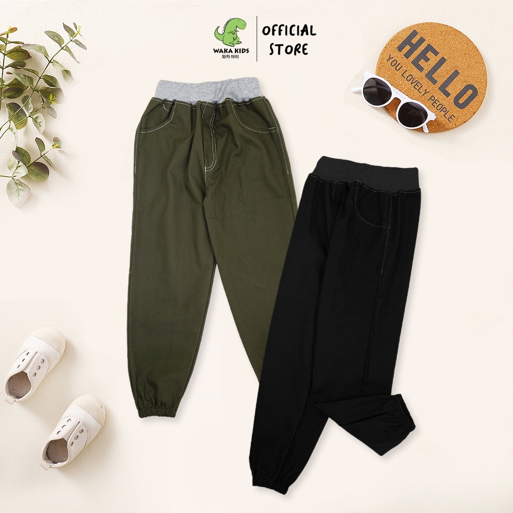 Wakakids Celana Panjang Anak Laki Laki Katun Jogger Chino Pants Usia 1 - 4 Tahun 3712