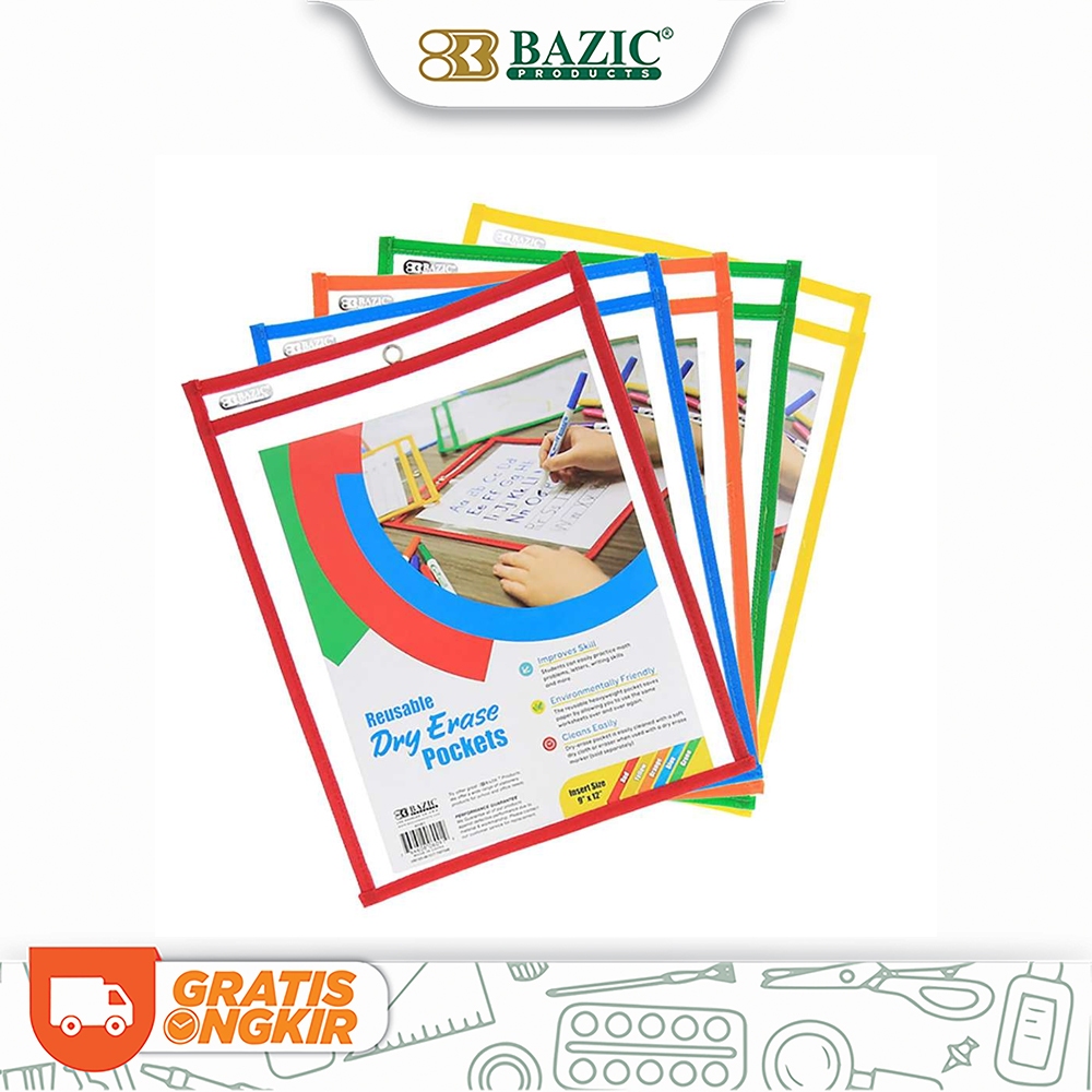 

Bazic Reusable Writing Pockets - Kantong Pelindung Kertas