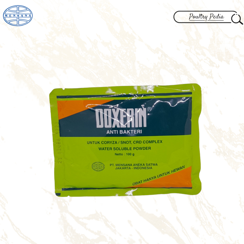 Doxerin 100 gr mensana - obat CRD complex flow cholera Snot coryza untuk hewan