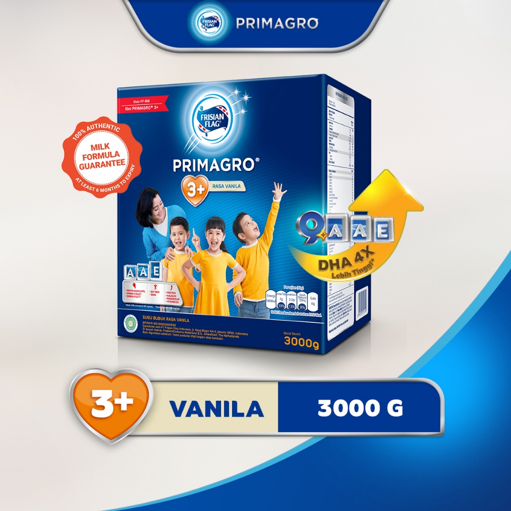 Frisian Flag Primagro 3+ 3000 gr - Frisian Flag Primagro 3+ Susu Pertumbuhan 3 kg
