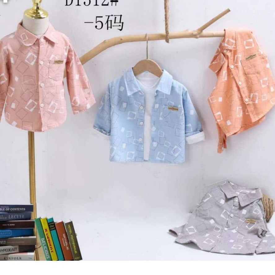 Kemeja Anak Laki-Laki Motif / Kemeja Anak Laki-Laki Import Premium / Baju Anak Import / Kemeja Anak 