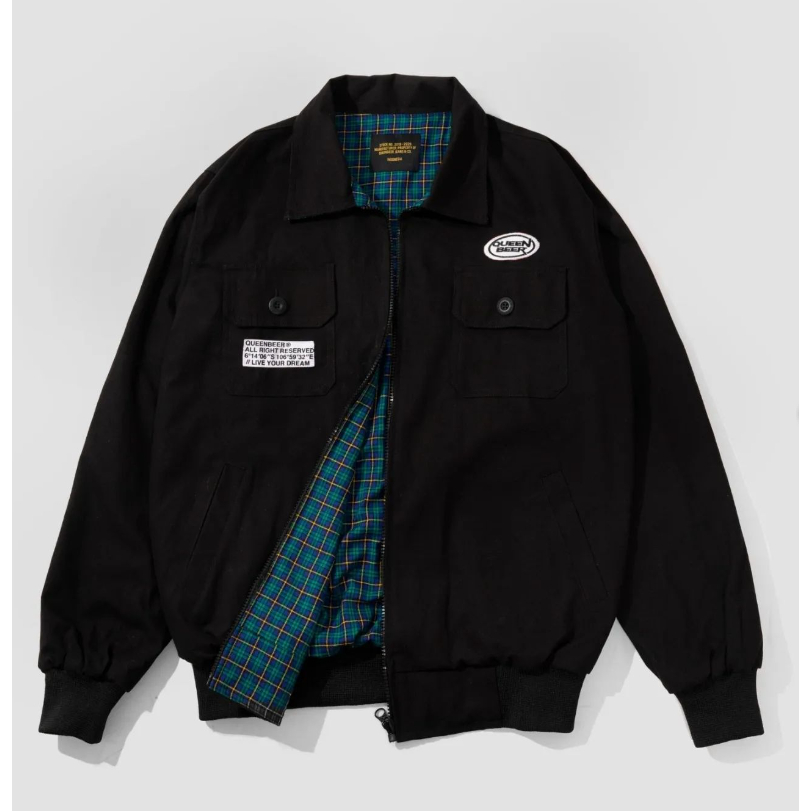 “DARIEL” BLACK Reversible Canvas Jacket 