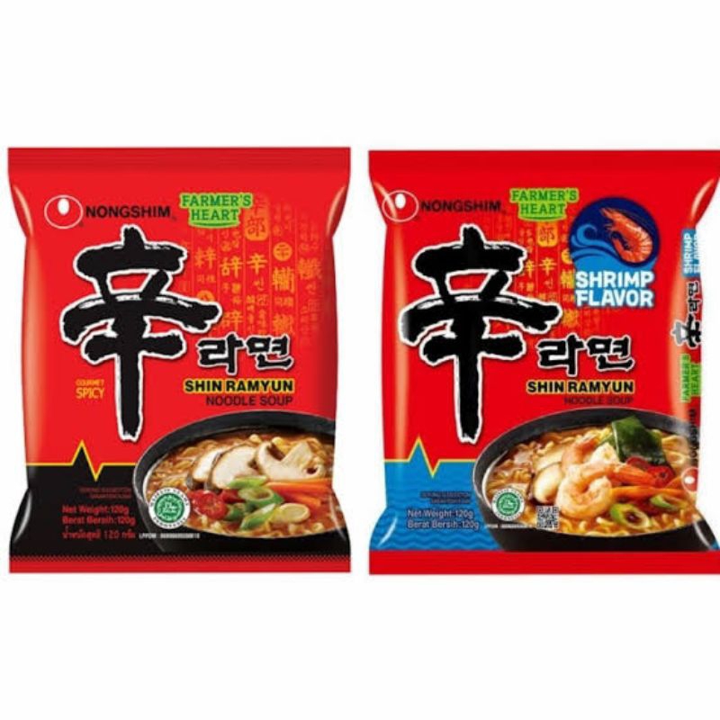 

Nongshim Shin Ramyun Noodle Soup | Mie Instan Korea Halal 120g