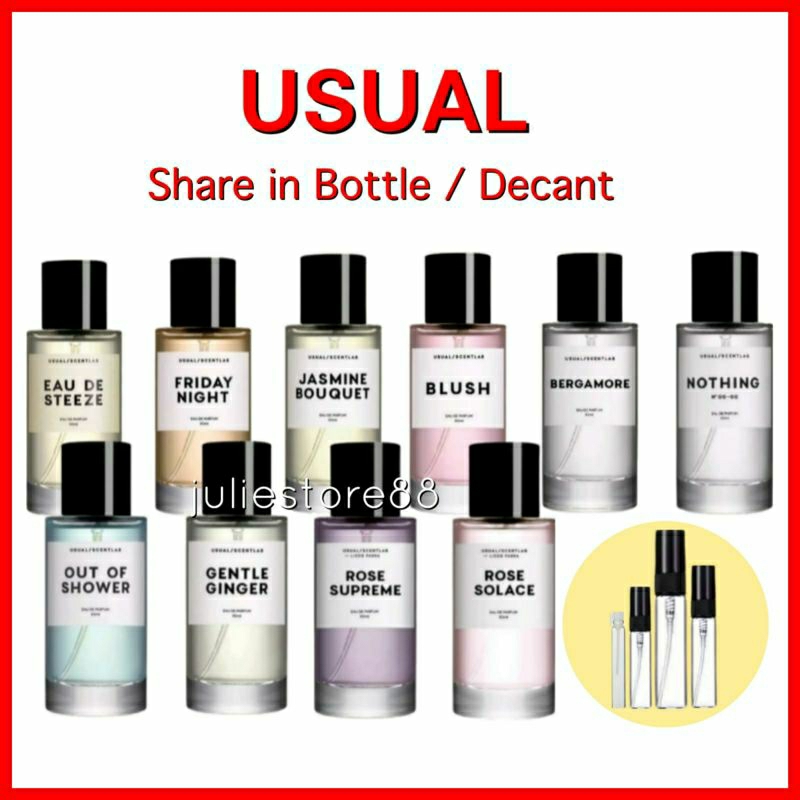 (Share / Decant) Usual Unusual Scentlab Parfum Smells like nothing Out Of Shower Blush Friday Night 