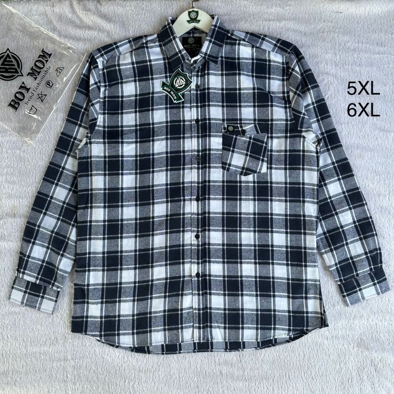 KEMEJA FLANEL JUMBO 5XL 6XL 7XL KEMEJA FLANEL OVERSIZE KEMEJA FLANEL LENGAN PANJANG KEMEJA FLANEL JU