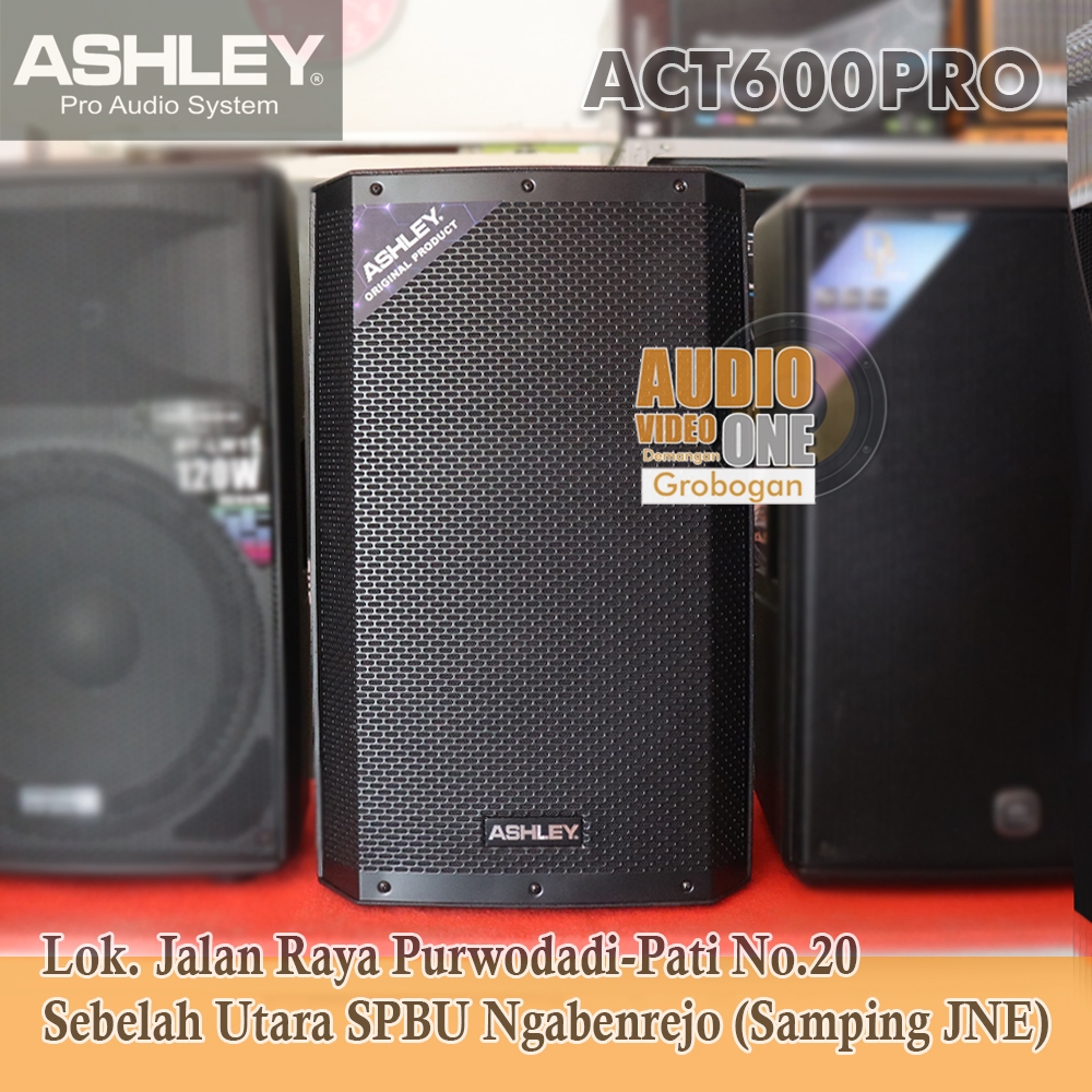 Speaker Aktif Ashley ACT600PRO Speaker Monitor 15 Inch Original Bonus Packing Kayu