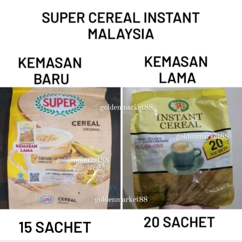 

15 SACHET SUPER SEREAL INSTANT CEREAL SUPER ORIGINAL MALAYSIA