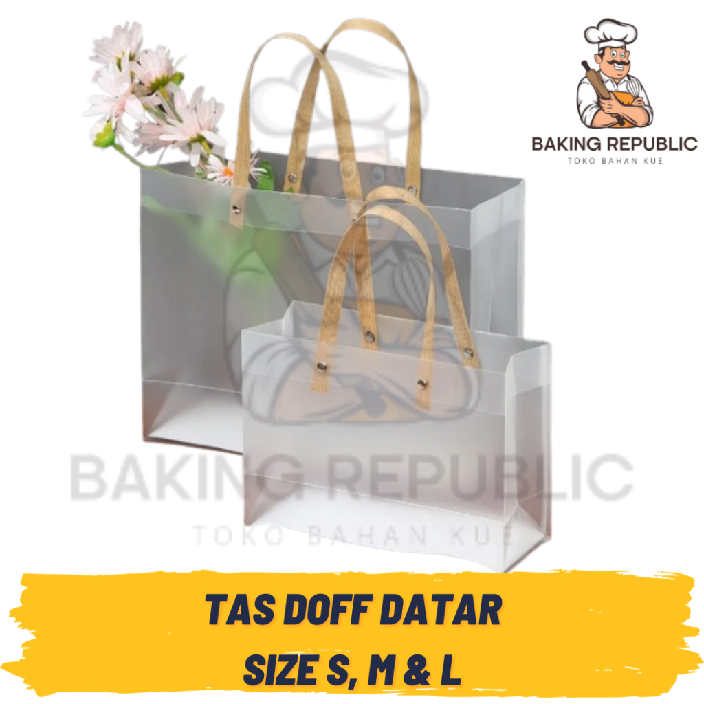 

TAS DOFF DATAR MIKA SEMI TRANSPARAN | 1 PCS | TAS HAMPERS | TAS GOODIE BAG