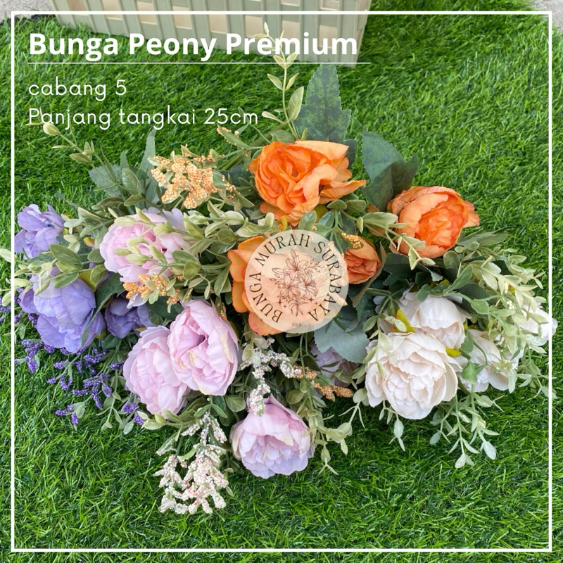 BUNGA PEONY PREMIUM/BUNGA PEONY/BUNGA ARTIFICIAL (KN-45)