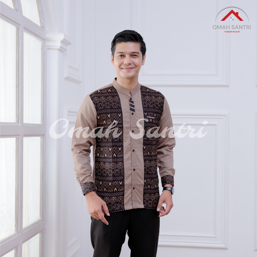 Kemeja koko pria motif JARILIST hitam coksu | Baju Koko Fashion Muslimin Pria Hadroh | Baju Koko kom