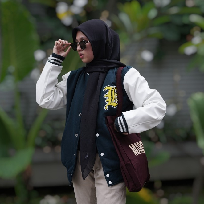 Bankey Jaket Varsity - Baseball Jacket Cult Green