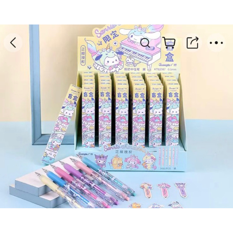 

[READY STOCK] ORIGINAL SANRIO colourful gel pen BLIND BOX