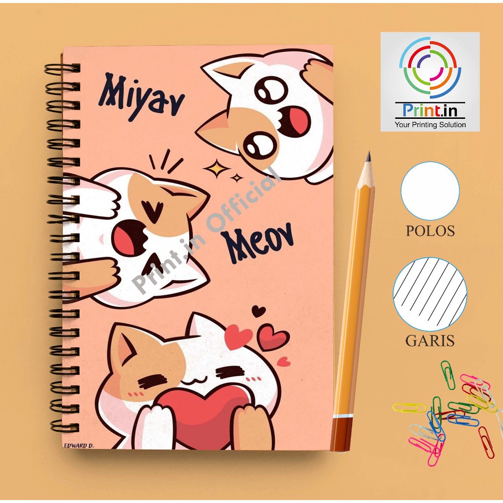 

Notebook Spiral Cute Cat A5 GARIS/POLOS