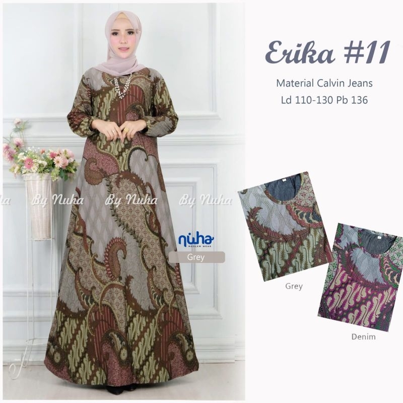 ERIKA#7 DRES GAMIS JUMBO CALVIN JEANS LD 110-130CM PANJANG GAMIS 136CM