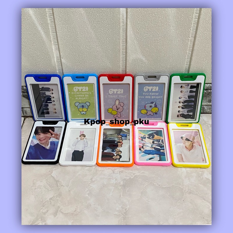 pc holder id card photo holder kpop