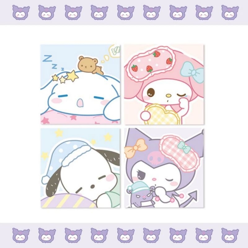 

memo isi 50lembar sanrio, kuromi, my melodi, poccacho, cinnamoroll untuk jurnal atau dekorasi