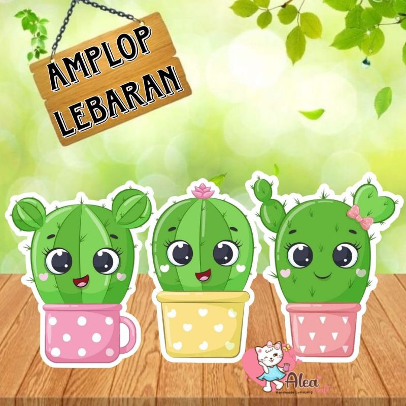 

Amplop lebaran kaktus lucu imut Angpao Imlek