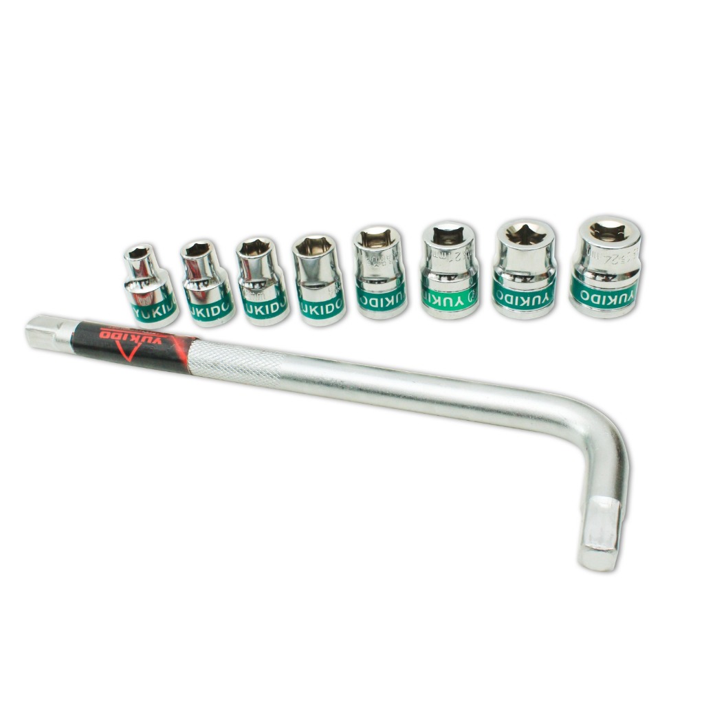 Paket SET Gagang Kunci Shock Sok ½" Inch + Mata Shock 12mm 17mm 19mm 22mm 24mm