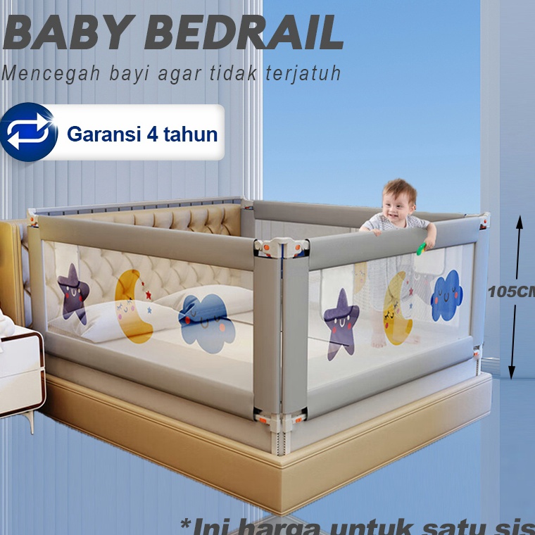SPECIAL PRICE Tinggi 105cm Bedrail pembatas kasur pagar bayi pagar kasur pengaman baby pagar pembata