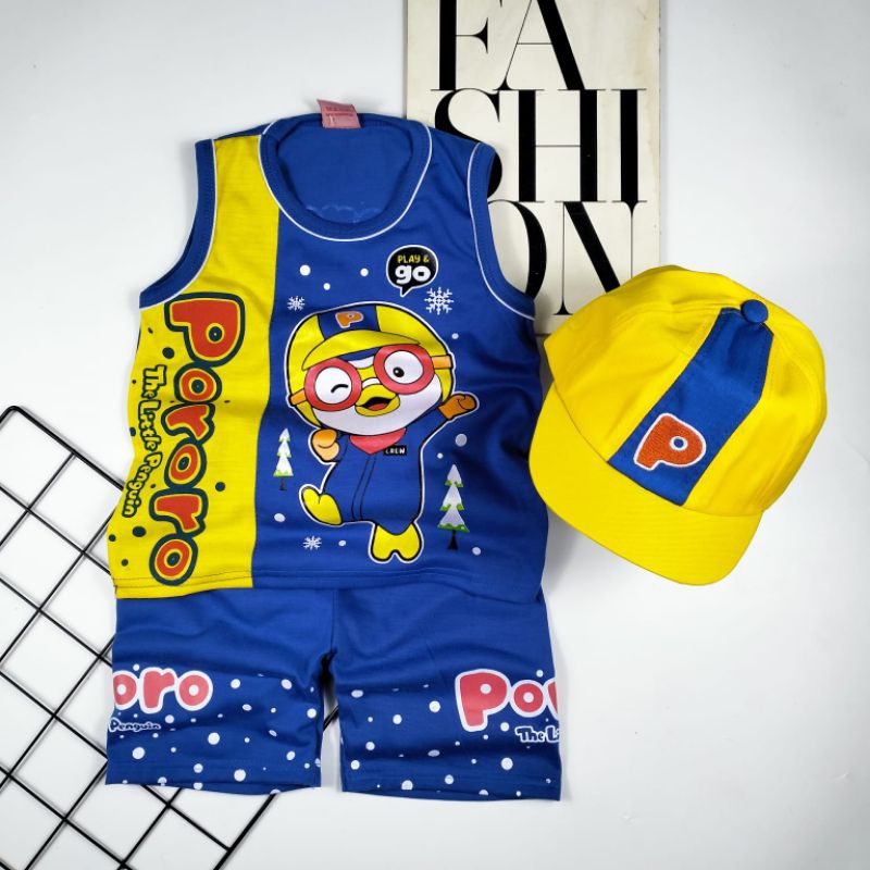 BAJU ANAK LAKI LAKI  STELAN PORORO KENSI TERBARU USIA 1-10 TAHUN