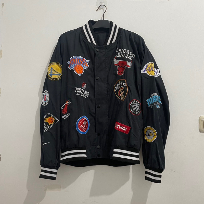 Supreme x Nike NBA Varsity Jacket second