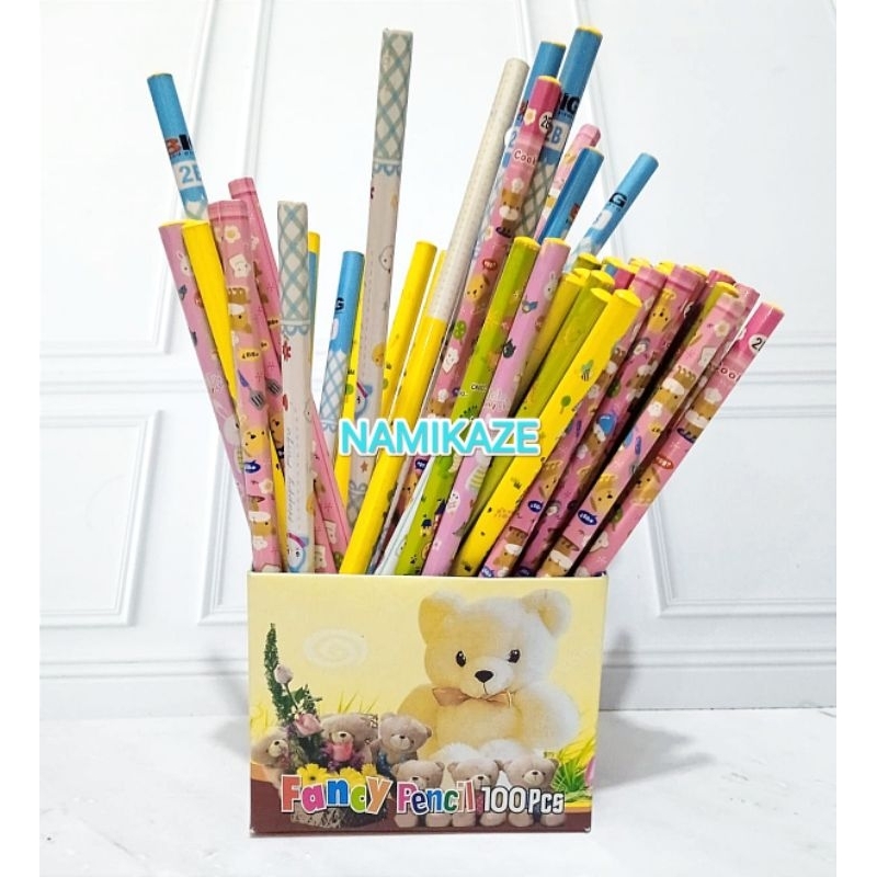 

PROMO ISI 100 PCS PENSIL 2B FANCY KARAKTER