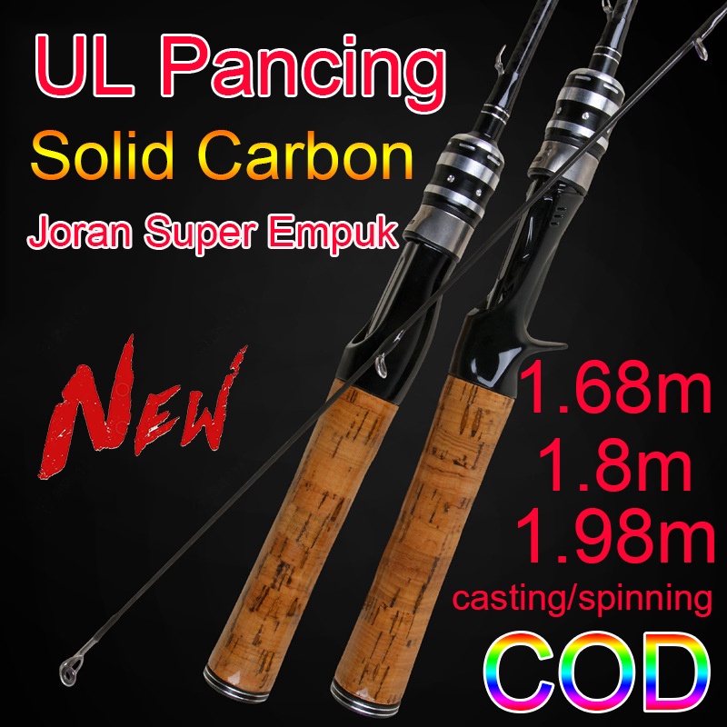 Termurah dan terbaik Spining Baitcasting  Carbon Fiber Fishing Rod Max Drag 8kg Joran Pancing Carbon