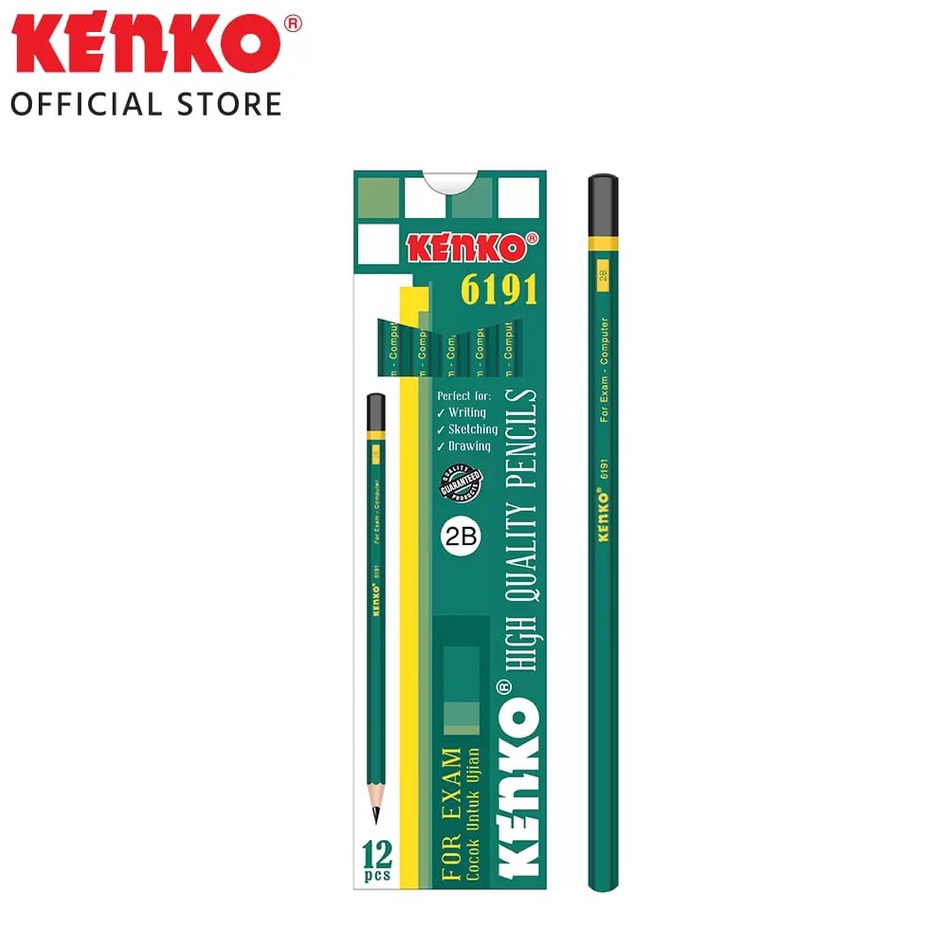 

➣✷✮ SOS Pensil Biasa KENKO 6181/6191 2B (12 pcs) / Pencil/Potlot